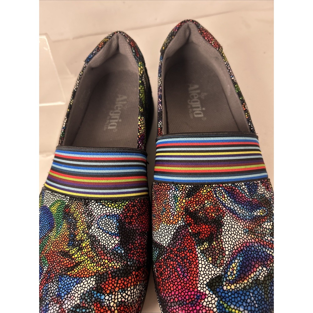 Alegria Womans 40/9.5 Glee Monarch Mosaic Butterfly GLE-389 Nurse Comfort Loafer - Picture 4 of 16